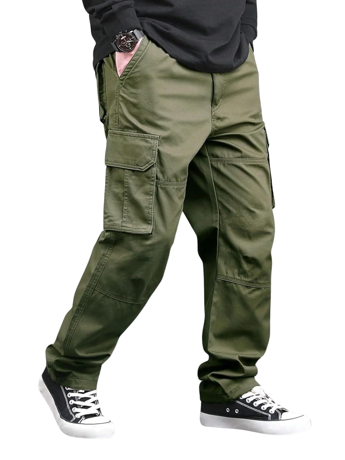 Lymio Cargo for Men || Cotton Cargo Pant || Drawstring Waist Pant (Also Available in Plus Sizes) (46-49)
